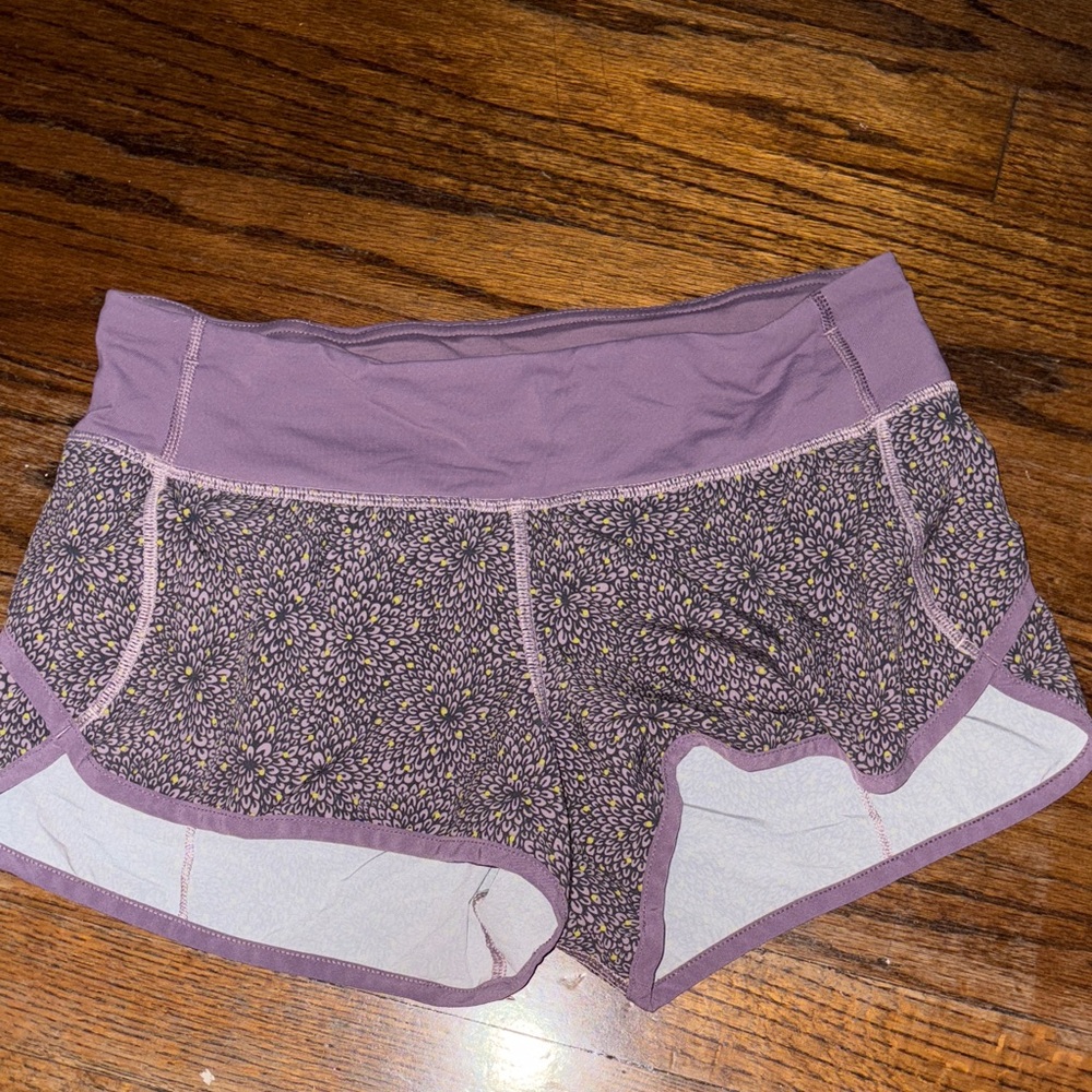 lululemon athletica Purple Patterned Athletic Shorts